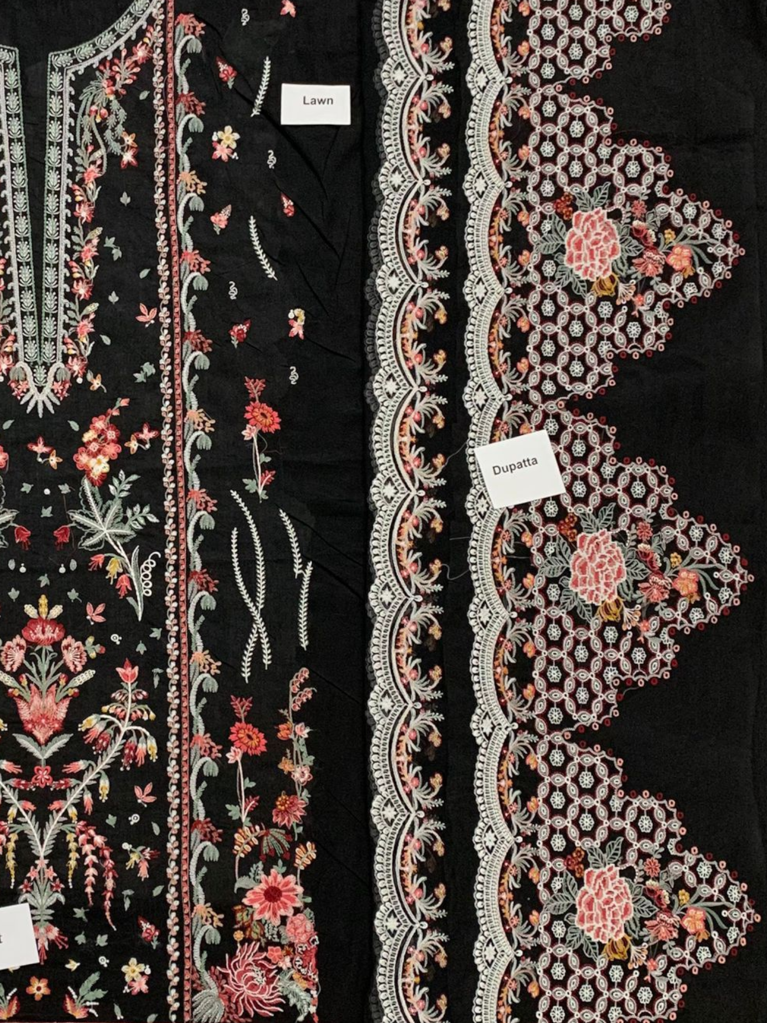 3 PC Suit Embroidered Premium Lawn - Image 2