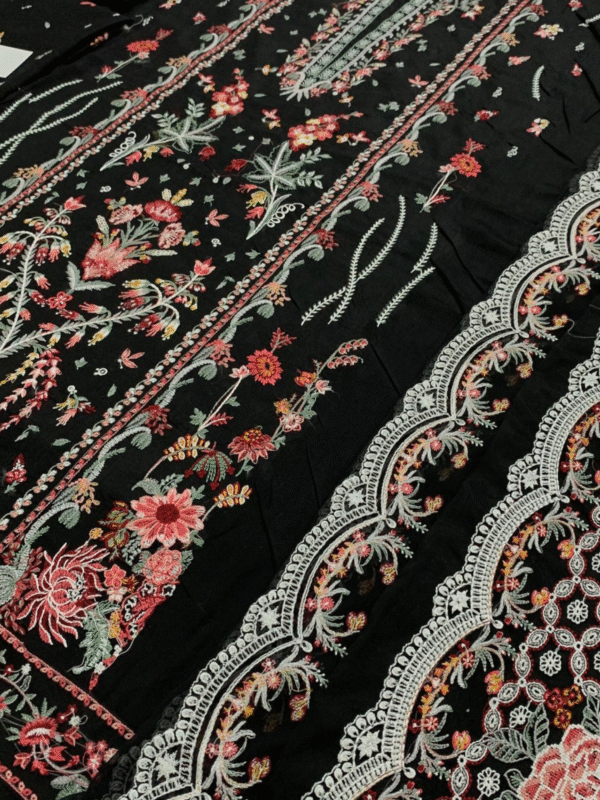 3 PC Suit Embroidered Premium Lawn - Image 4