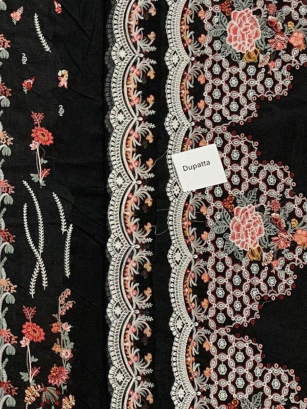 3 PC Suit Embroidered Premium Lawn - Image 3