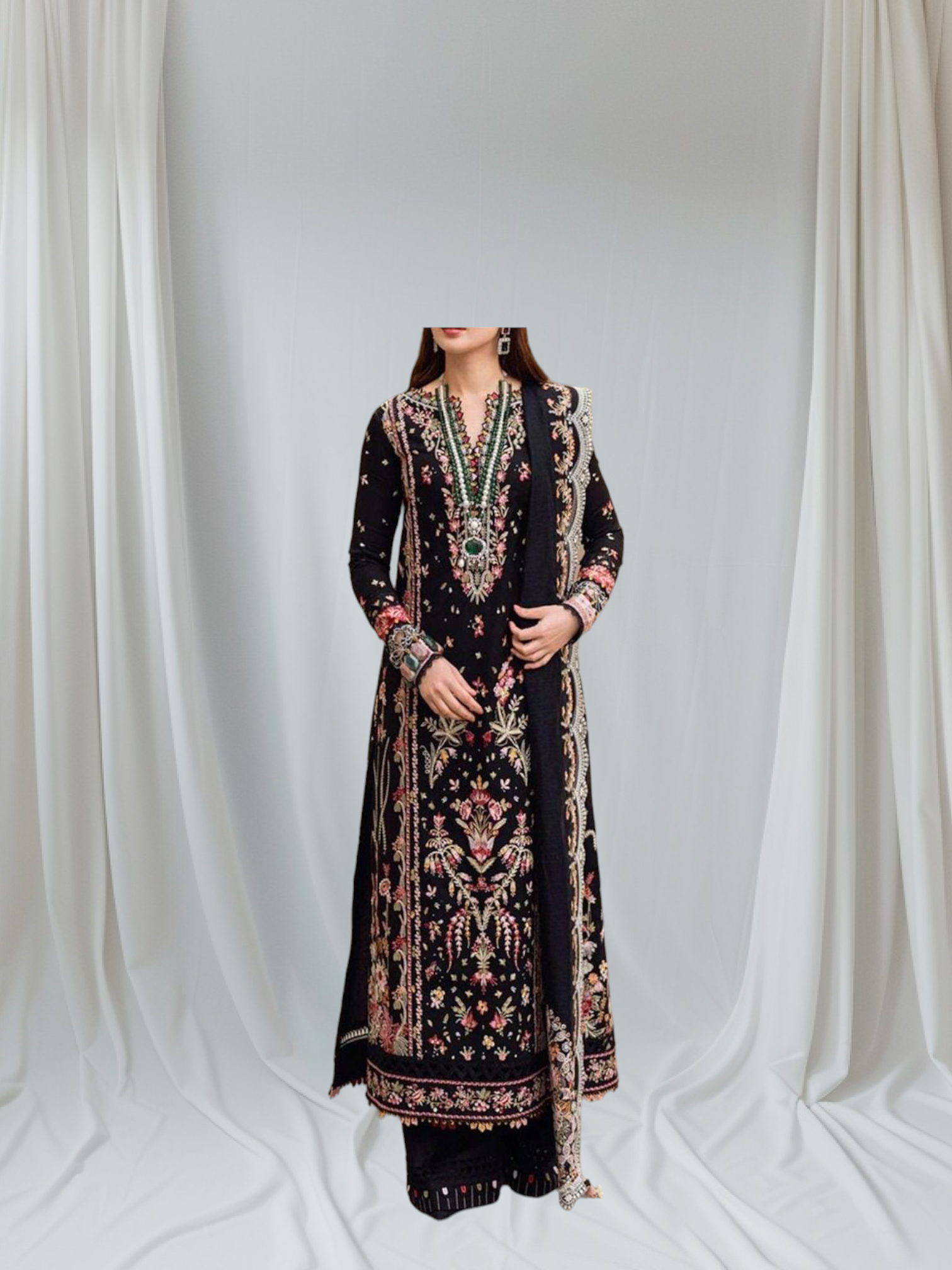 3 PC Suit Embroidered Premium Lawn