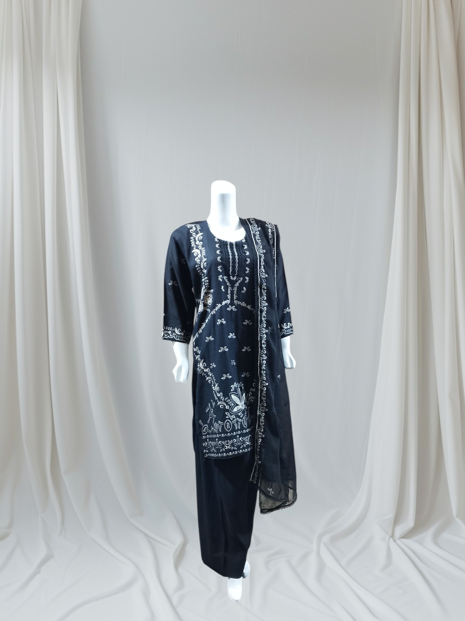 3 Pc Embroidered Suit