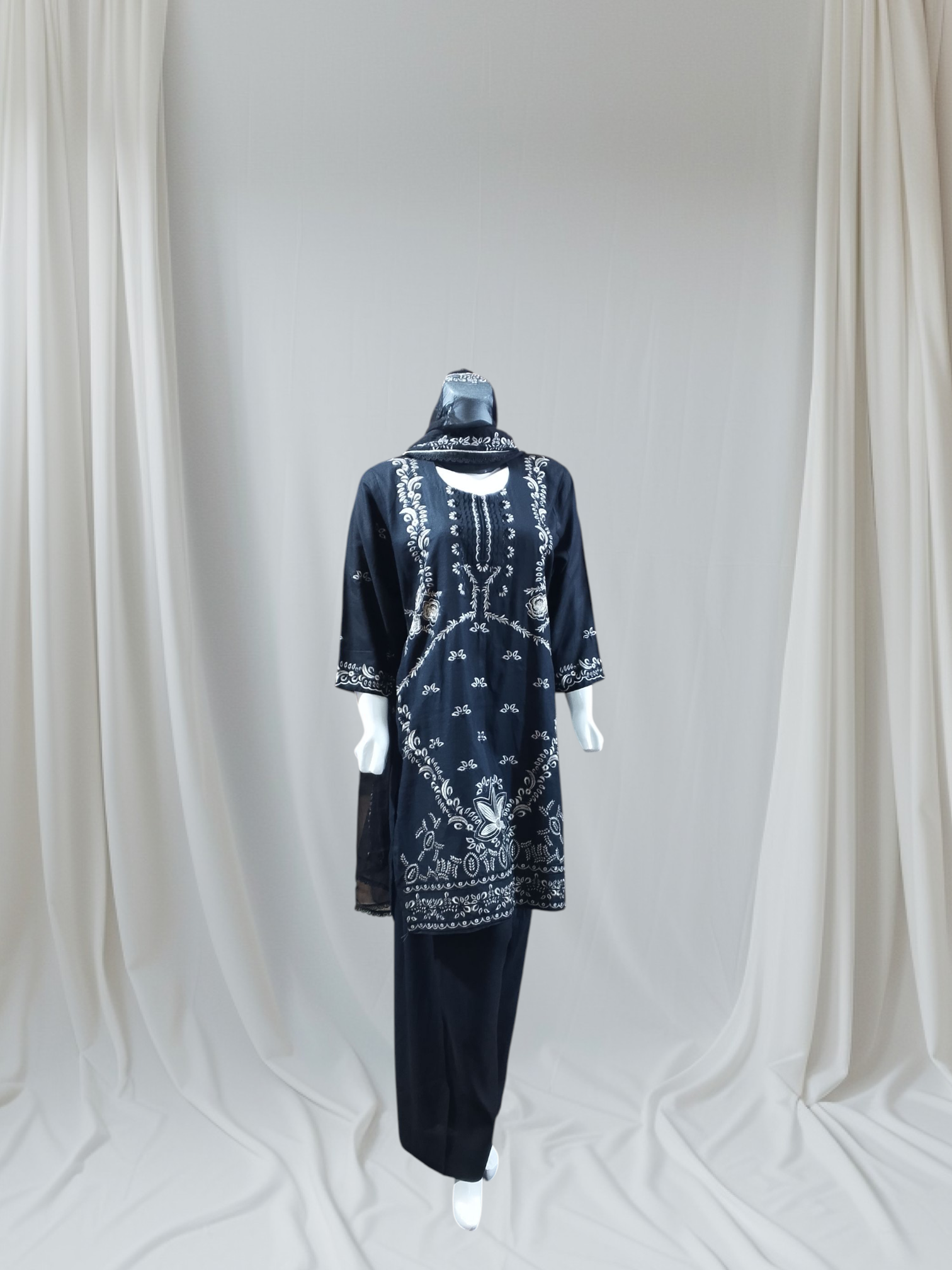 3 Pc Embroidered Suit - Image 2