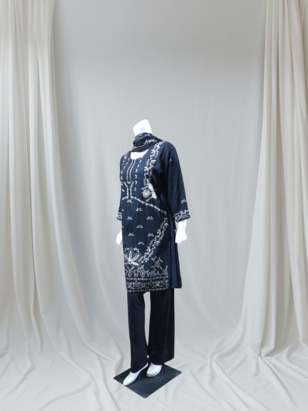 3 Pc Embroidered Suit - Image 3