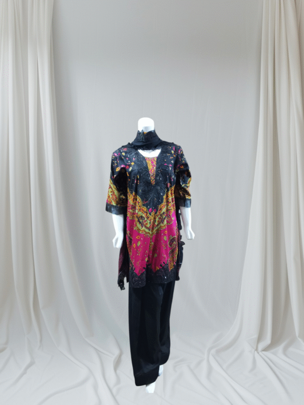 3 Pc Embroidered Suit - Image 3