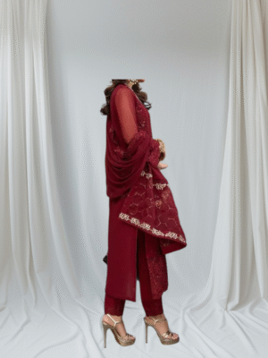 Chiffon Embroidered Unstitch Party Wear