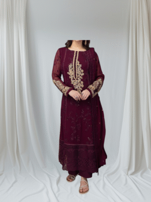 Chiffon Embroidered Unstitch Party Wear