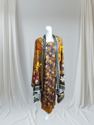 3 PC Printed Suit Linen Unstitch