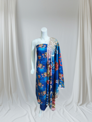 3 PC Printed Suit Doriya Linen Unstitch