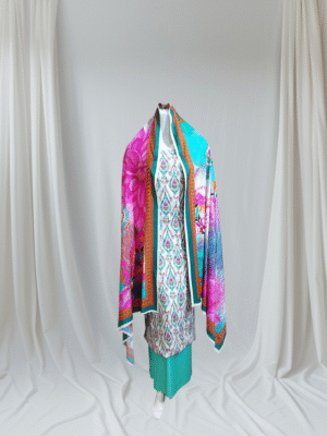 3 PC Printed Suit Doriya Linen Unstitch